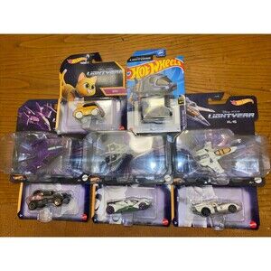 Hot Wheels Disney Pixar Lightyear XL-01 XL-15 Zurg Fighter Ship Purple Grey Lot